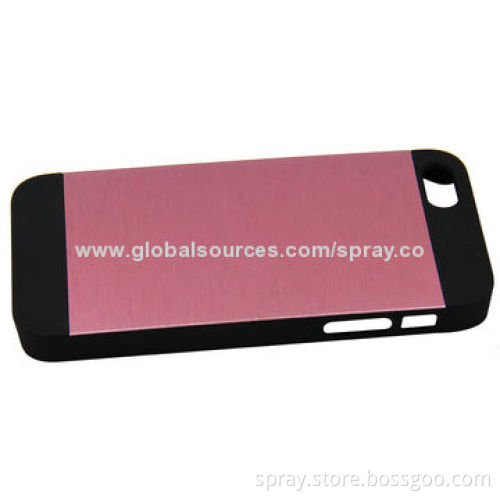 Radiation Reduction PC Cases for iPhone 5S, Hairline Brushed Aluminum Surface